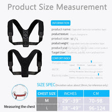 Load image into Gallery viewer, YOSYO Brace Support Belt Adjustable Back Posture Corrector Clavicle Spine Back Shoulder Lumbar Posture Correction